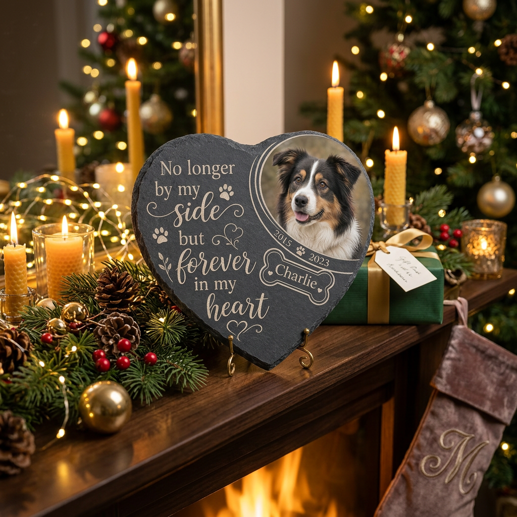 Personalized Heart-Shaped Pet Memorial Garden Stone with Photo for Dog Loss - Image 6 | VNMGSREPR1-6IN-EHIEU_AI_0419 VNMGSREPR1-8IN-EHIEU_AI_0419