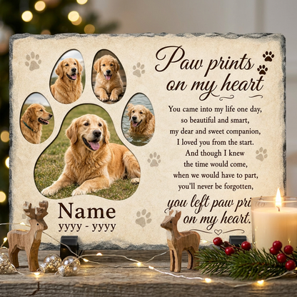Personalized Dog Photo Memorial Garden Stone – Pet Loss Remembrance Slate - Image 6 | VNMGSREPR1-6IN-EHIEU_AI_0443 VNMGSREPR1-8IN-EHIEU_AI_0443