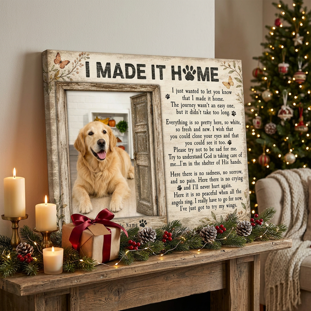 Personalized Dog Memorial Wall Canvas – Pet Loss Sympathy Gift, Rainbow Bridge - Image 6