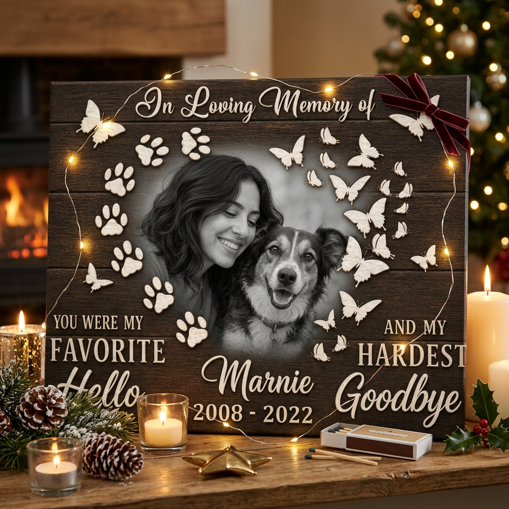 Personalized Dog Memorial Wall Canvas, Custom Pet Photo Sympathy Gift for Dog Loss - Image 6