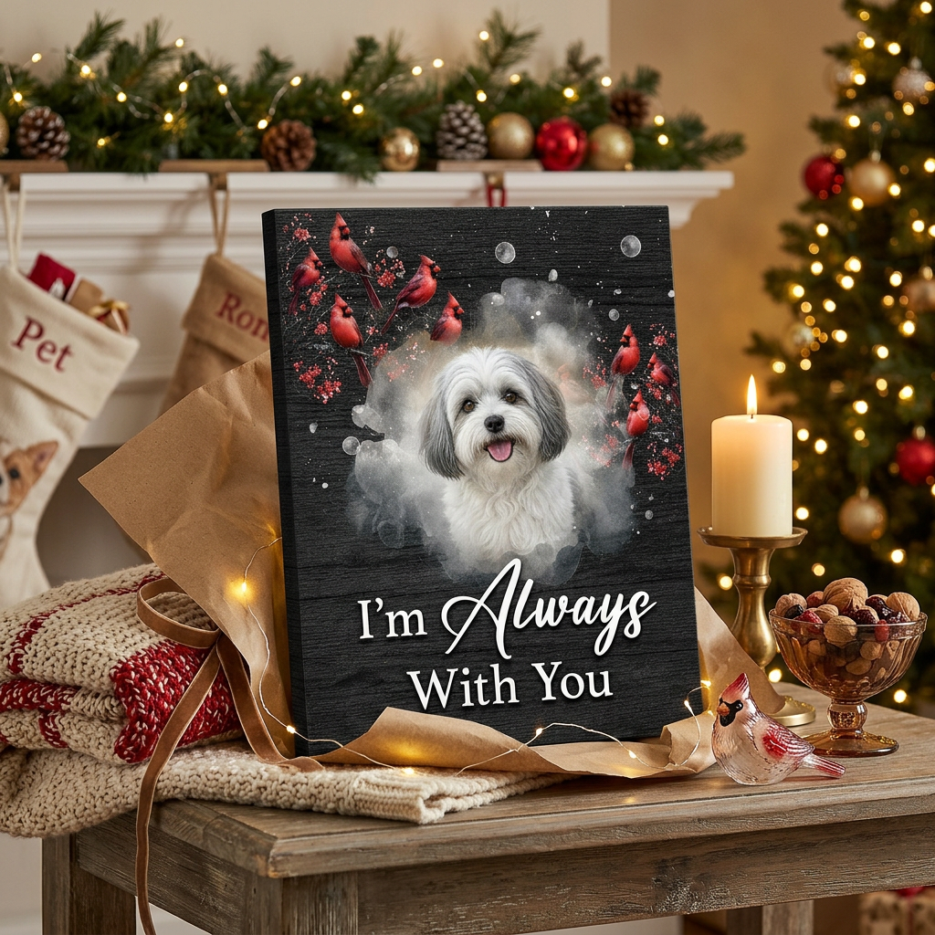 Personalized Pet Memorial Wall Canvas Cardinal Bird I'm Always With You - Image 6