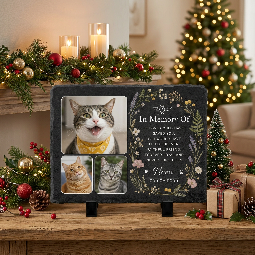 Personalized Cat Memorial Garden Stone Custom Photo Slate Pet Sympathy Gift - Image 6 | VNMGSREPR1-6IN-EHIEU_AI_0434 VNMGSREPR1-8IN-EHIEU_AI_0434