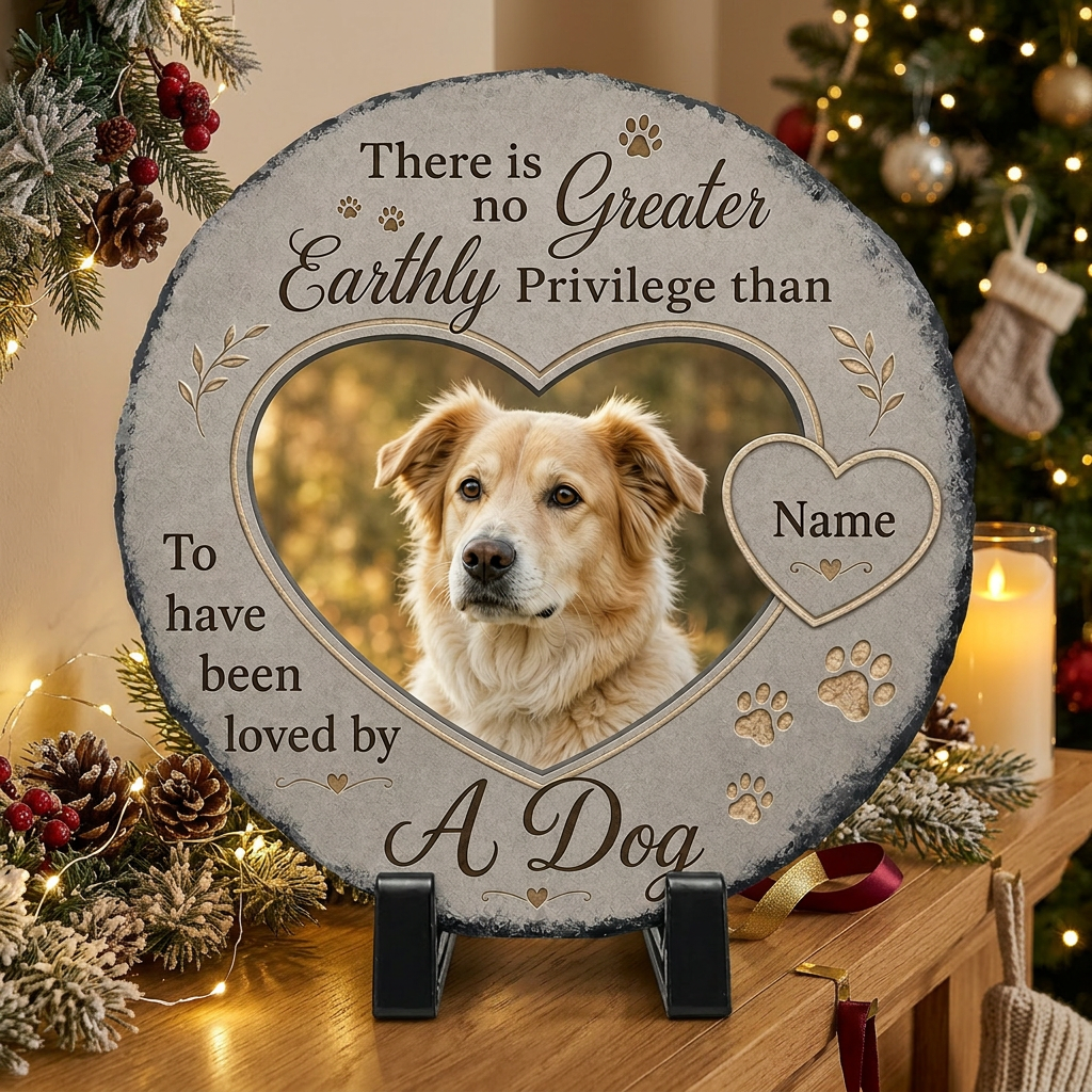 Personalized Dog Memorial Garden Stone With Photo – Pet Loss Keepsake Gift - Image 6 | VNMGSREPR1-6IN-EHIEU_AI_0439 VNMGSREPR1-8IN-EHIEU_AI_0439