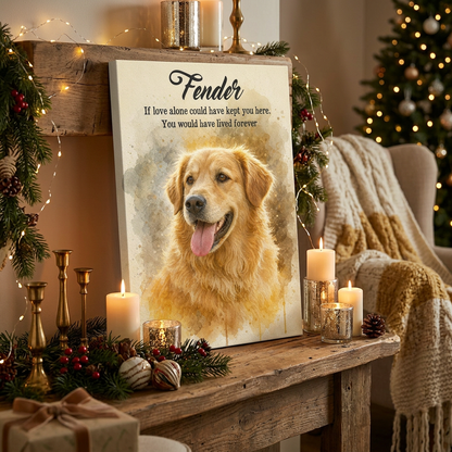 Personalized Pet Memorial Watercolor Portrait Wall Canvas Dog Loss Gift - Image 6