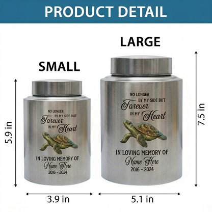 Personalized Turtle Tortoise Pet Loss Grief Tribute Ashes Holder Family Friends Relatives No Longer By My Side But Forever In My Heart Memorial Keepsake Urn, Memorial Gift, In Loving Memory - Image 6