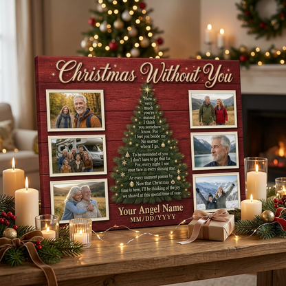 Personalized Christmas Memorial Photo Canvas – Christmas Without You Gift - Image 6