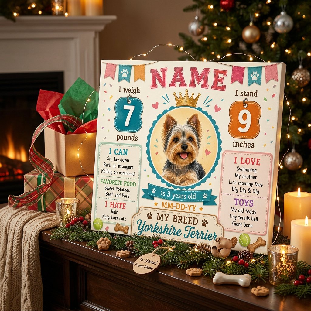 Personalized Dog Birthday Canvas – Custom First Birthday Gift for Pet Owners - Image 6