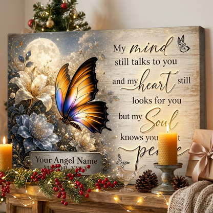 Personalized Memorial Butterfly Canvas Wall Art Sympathy Gift for Loss of Loved One - Image 6