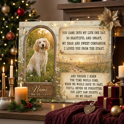 Personalized Dog Photo Memorial Wall Canvas – Sympathy Gift for Dog Owners - Image 6