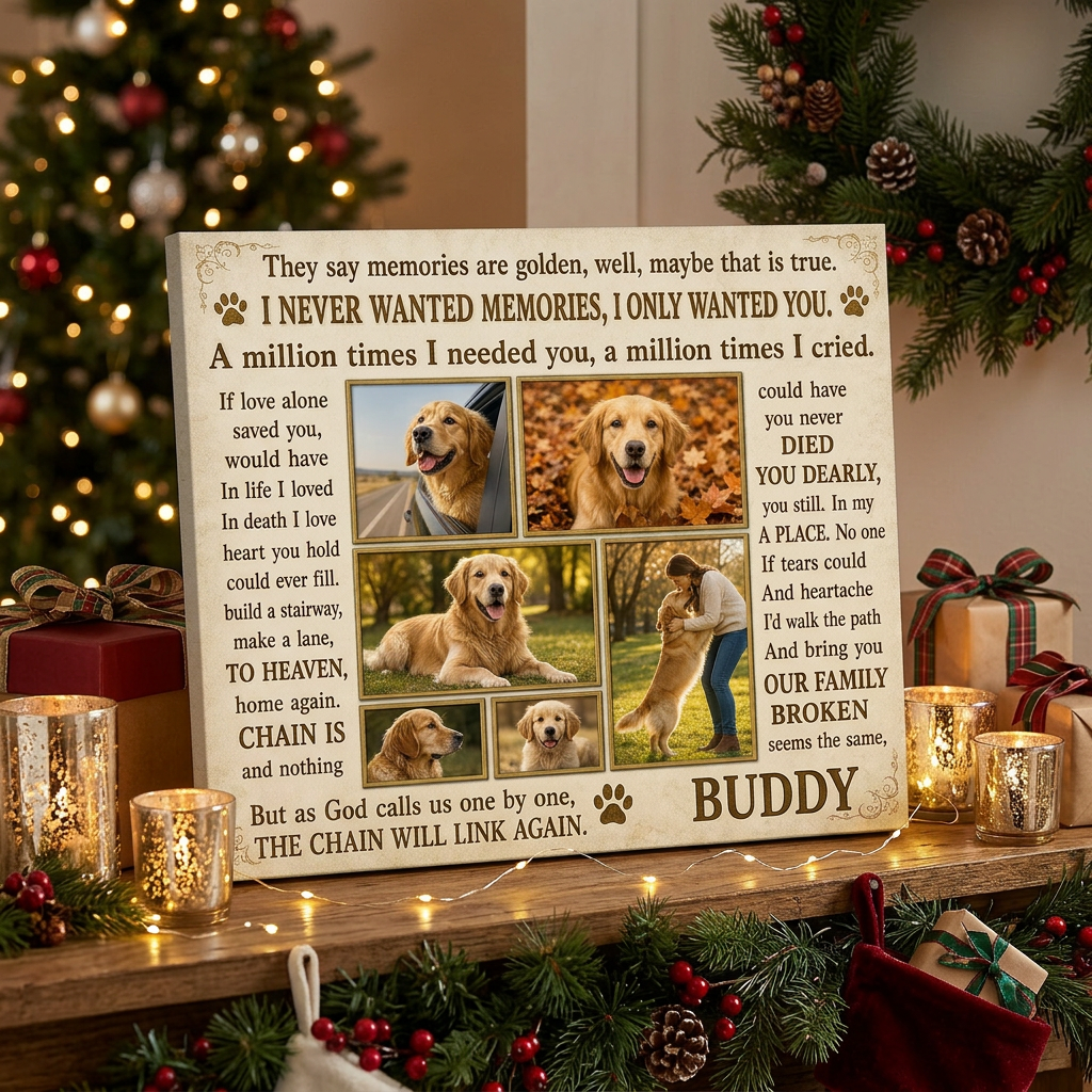 Personalized Golden Retriever Memorial Wall Canvas Dog Loss Remembrance Gift for Dog Owners - Image 6