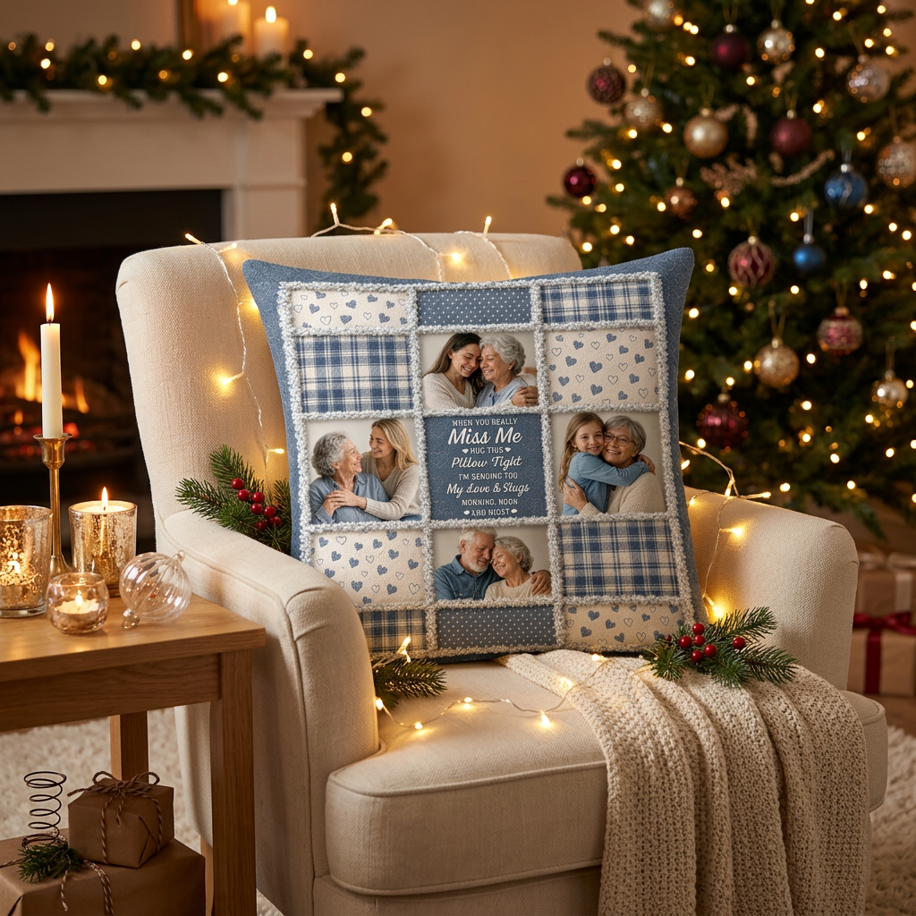 Personalized Photo Hug Pillow When You Really Miss Me Long Distance Family Keepsake Gift - Image 6