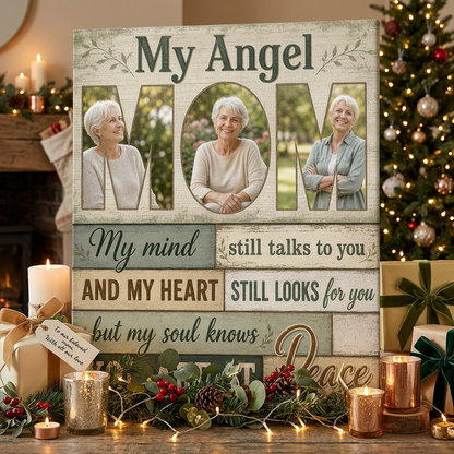 Personalized Memorial Canvas Print for Loss of Mom – Bereavement Gift - Image 6