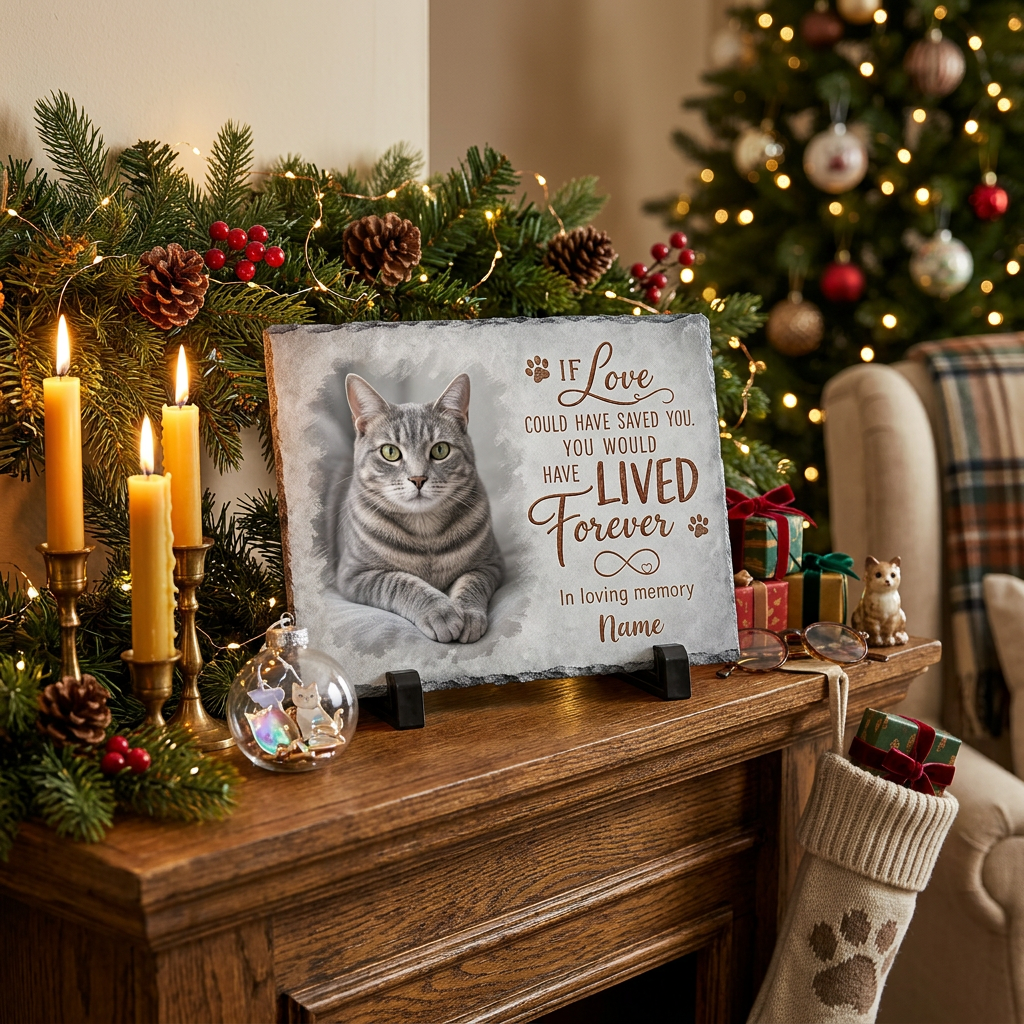 Personalized Cat Memorial Slate Plaque – Pet Loss Sympathy Garden Stone Gift - Image 6 | VNMGSREPR1-6IN-EHIEU_AI_0474 VNMGSREPR1-8IN-EHIEU_AI_0474