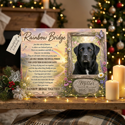 Personalized Dog Memorial Rainbow Bridge Wall Canvas - Custom Pet Photo Remembrance Gift - Image 6 | WCV-12X8-EHIEU_AI_0023 WCV-14X11-EHIEU_AI_0023 WCV-18X12-EHIEU_AI_0023 WCV-20X16-EHIEU_AI_0023 WCV-24X16-EHIEU_AI_0023 WCV-24X20-EHIEU_AI_0023 WCV-30X20-EHIEU_AI_0023 WCV-30X24-EHIEU_AI_0023 WCV-36X24-EHIEU_AI_0023 WCV-40X30-EHIEU_AI_0023