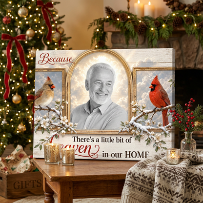 Personalized Memorial Cardinal Wall Canvas Gift Because Someone We Love Is In Heaven - Image 6