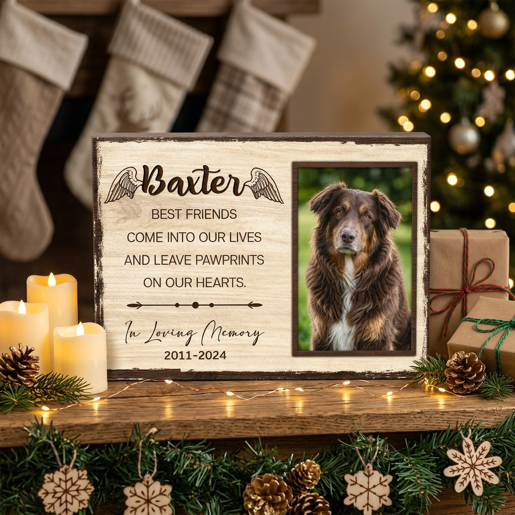 Custom Pet Memorial Canvas – Personalized Dog Loss Gift with Photo and Name - Image 6