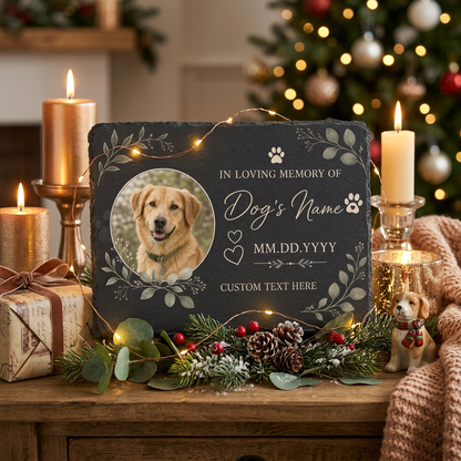 Personalized Pet Memorial Slate Plaque with Photo, Dog Remembrance Garden Stone - Image 6 | VNMGSREPR1-6IN-EHIEU_AI_0436 VNMGSREPR1-8IN-EHIEU_AI_0436