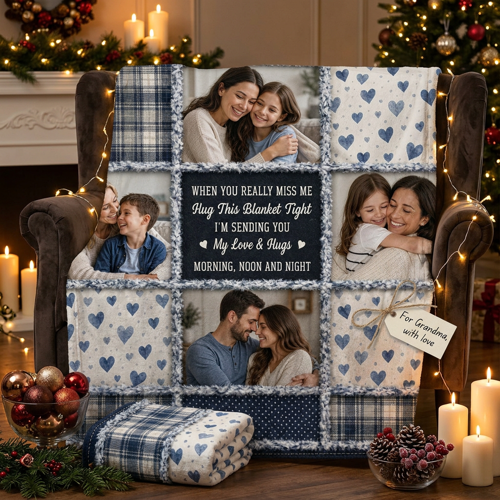 Personalized Photo Collage Memorial Fleece Blanket - When You Really Miss Me Family Gift - Image 6