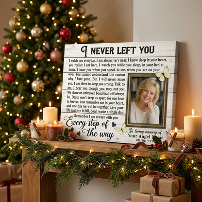 Personalized Memorial Wall Canvas with Photo, Sympathy Remembrance Gift for Loss of a Loved One - Image 6
