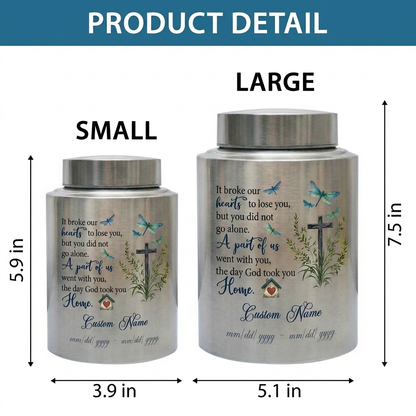 Personalized Dragonfly Stainless Steel Cremation Urn for Loss of Loved One Mother Father, Bereavement Ash Holder Small and Large Sizes, Memorial Keepsake Urn, Memorial Gift, In Loving Memory - Image 6