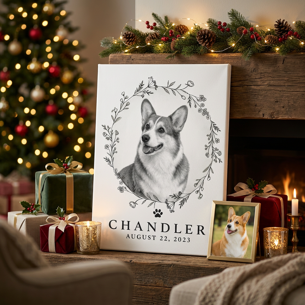 Personalized Pet Memorial Portrait Canvas Print - Custom Dog Loss Gift Wall Art - Image 6