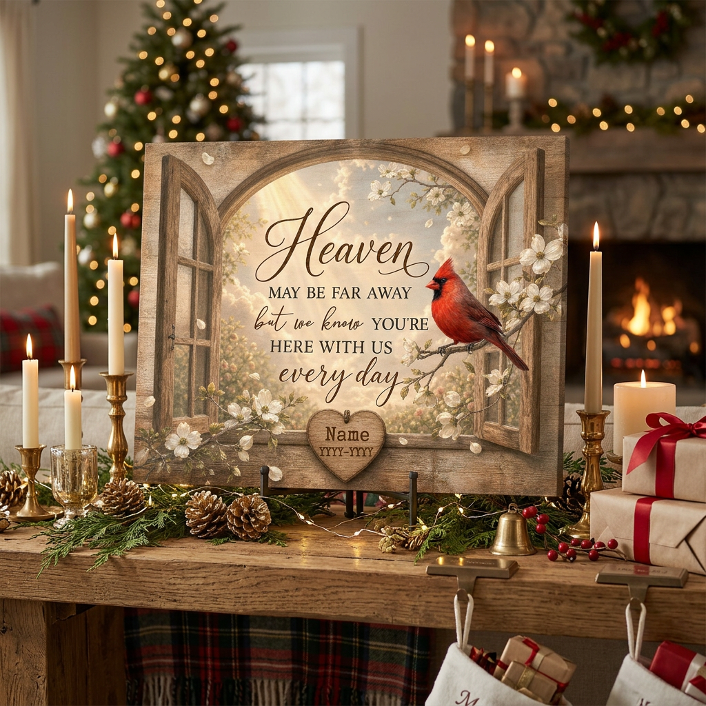 Personalized Cardinal Memorial Wall Canvas In Loving Memory Sympathy Gift for Loss of Loved One - Image 6