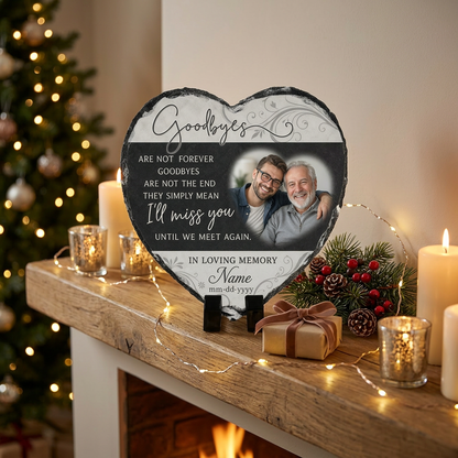 Personalized Heart-Shaped Memorial Slate with Photo – In Loving Memory Gift - Image 6 | VNMGSREPR1-6IN-EHIEU_AI_0442 VNMGSREPR1-8IN-EHIEU_AI_0442