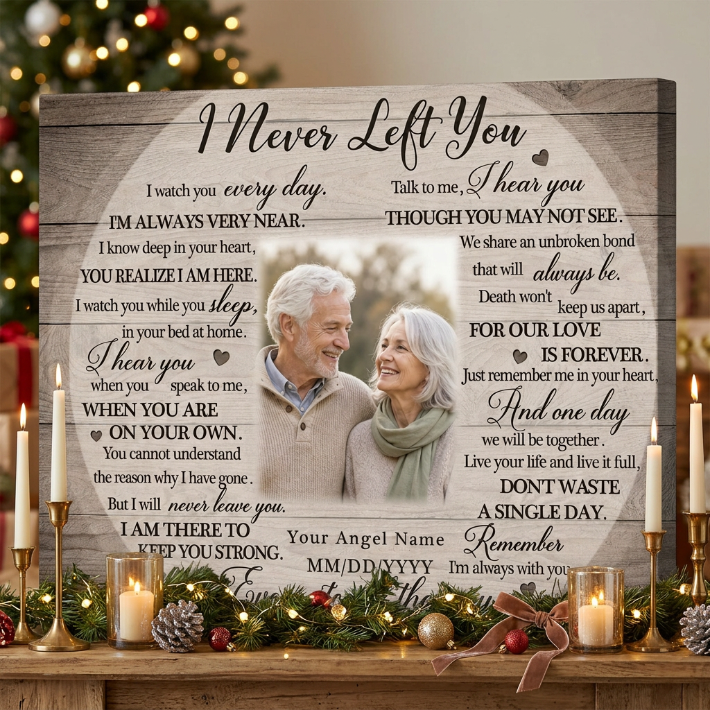 Personalized Memorial Photo Wall Canvas I Never Left You Loss of Loved One Remembrance Gift - Image 6