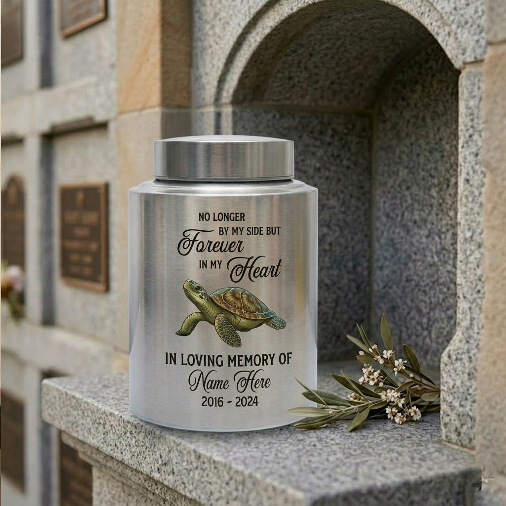 Personalized Turtle Tortoise Pet Loss Grief Tribute Ashes Holder Family Friends Relatives No Longer By My Side But Forever In My Heart Memorial Keepsake Urn, Memorial Gift, In Loving Memory - Image 7