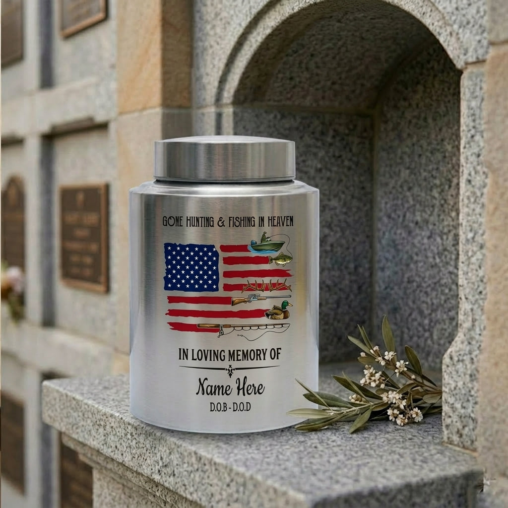 Personalized Bass Fishing Cremation Urns for Human Ashes Stainless Steel Hunter Fisherman Remembrance Sympathy Condolence Gift Large 7.5x5.1 Memorial Keepsake Urn, Memorial Gift, In Loving Memory - Image 7
