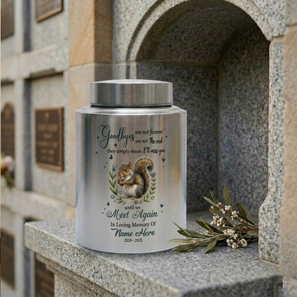 Personalized Squirrel UV Printed Stainless Steel Cremation Ash Container For Loss Of Loved One Or Pet Lover Bereavement Silver Black Gold Red Memorial Keepsake Urn, Memorial Gift, In Loving Memory - Image 7