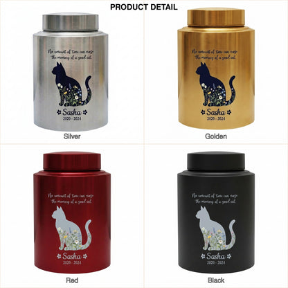 Personalized Cat Pet Memorial Stainless Steel Urns for Ashes Feline Loss of Pet Sympathy Bereavement Large Capacity UV Printed Memorial Keepsake Urn, Memorial Gift, In Loving Memory - Image 8