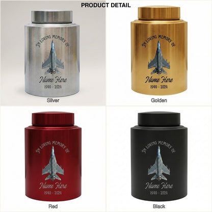 Personalized Veterans Military Soldier Stainless Steel Large Cremation Urn for Human Ashes, Custom Army Navy Air Force Tribute, Memorial Keepsake Urn, Memorial Gift, In Loving Memory - Image 8