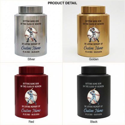 Personalized Baseball Stainless Steel Urn for Human Ashes, Sports Fan Athlete Coach Bereavement Tribute, Funeral Ash Container Large Small, Memorial Keepsake Urn, Memorial Gift, In Loving Memory - Image 8