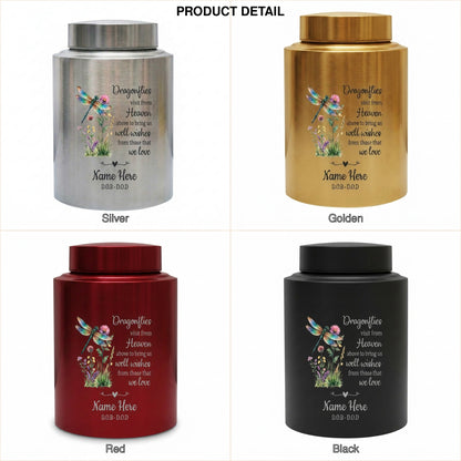 Personalized Dragonfly Stainless Steel Cremation Urns for Human Ashes Custom Sympathy Loss of Loved One Funeral Burial Ash Container Memorial Keepsake Urn, Memorial Gift, In Loving Memory - Image 8
