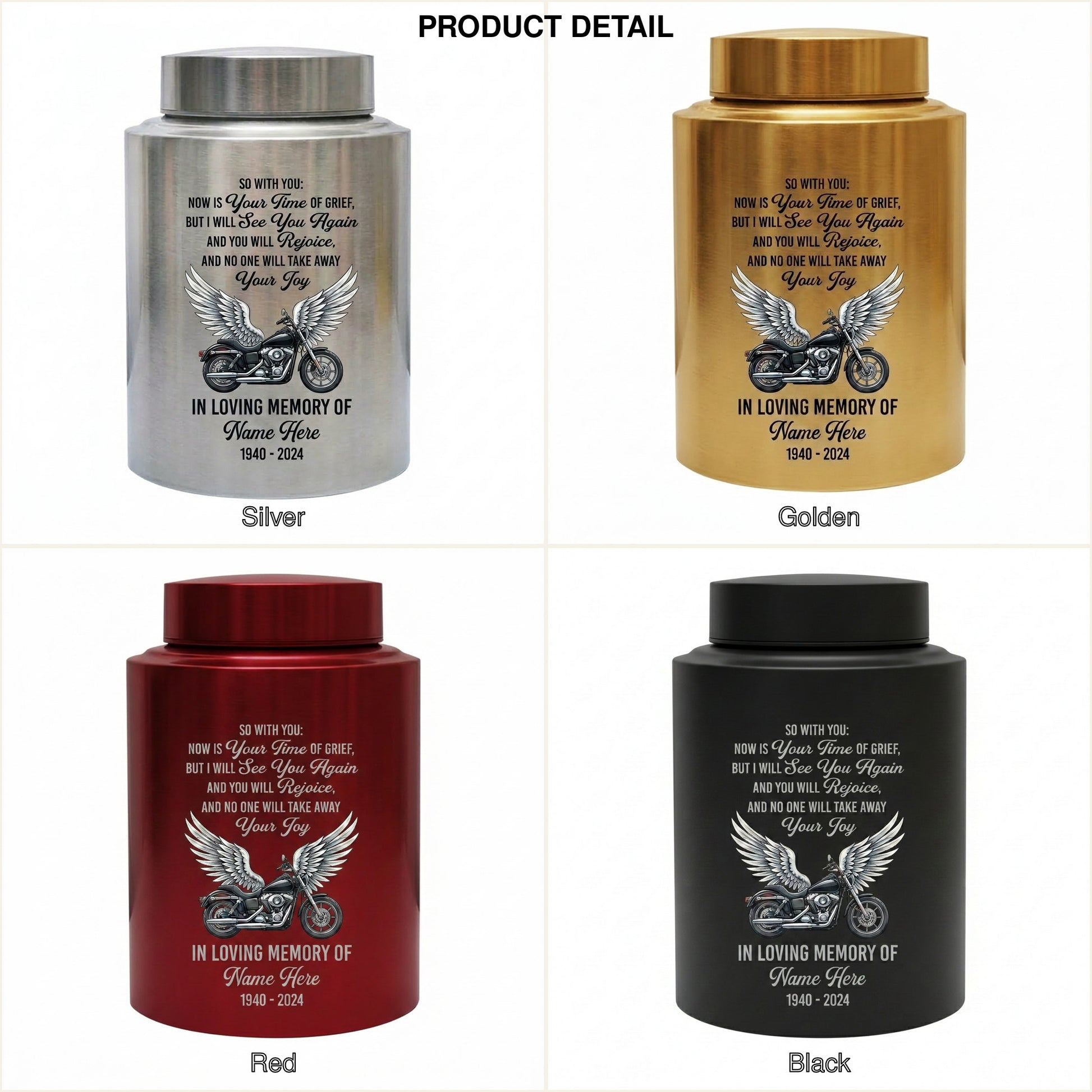 Personalized Motorcycle Riding in Heaven Stainless Steel Cremation Ashes Holder for Dad Brother Biker Condolence Bereavement Present Memorial Keepsake Urn, Memorial Gift, In Loving Memory - Image 8