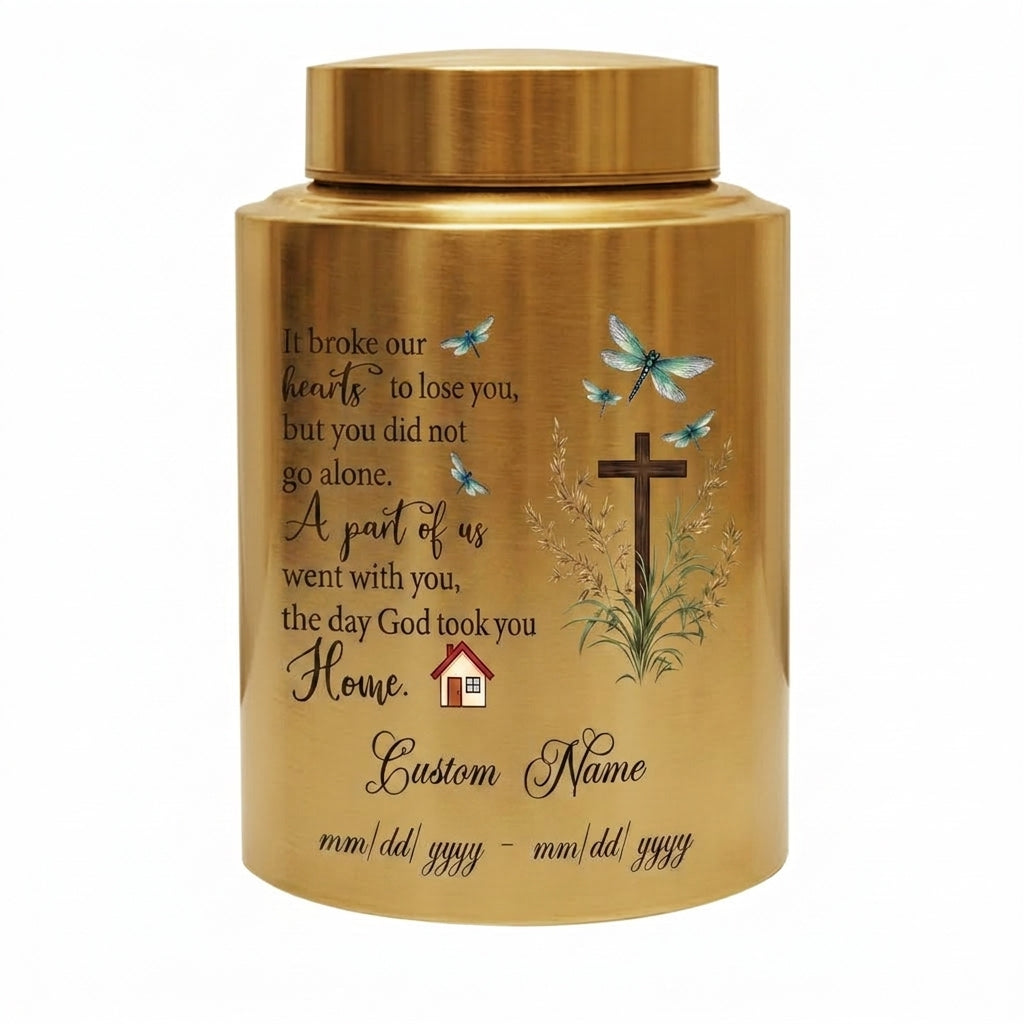 Personalized Dragonfly Stainless Steel Cremation Urn for Loss of Loved One Mother Father, Bereavement Ash Holder Small and Large Sizes, Memorial Keepsake Urn, Memorial Gift, In Loving Memory - Image 9