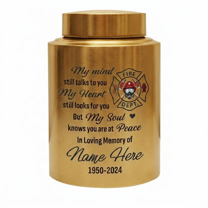 Personalized Firefighter Fireman UV Printed Stainless Steel Urns for Human Ashes Adult Custom Name Date First Responder Sympathy Tribute Memorial Keepsake Urn, Memorial Gift, In Loving Memory - Image 9
