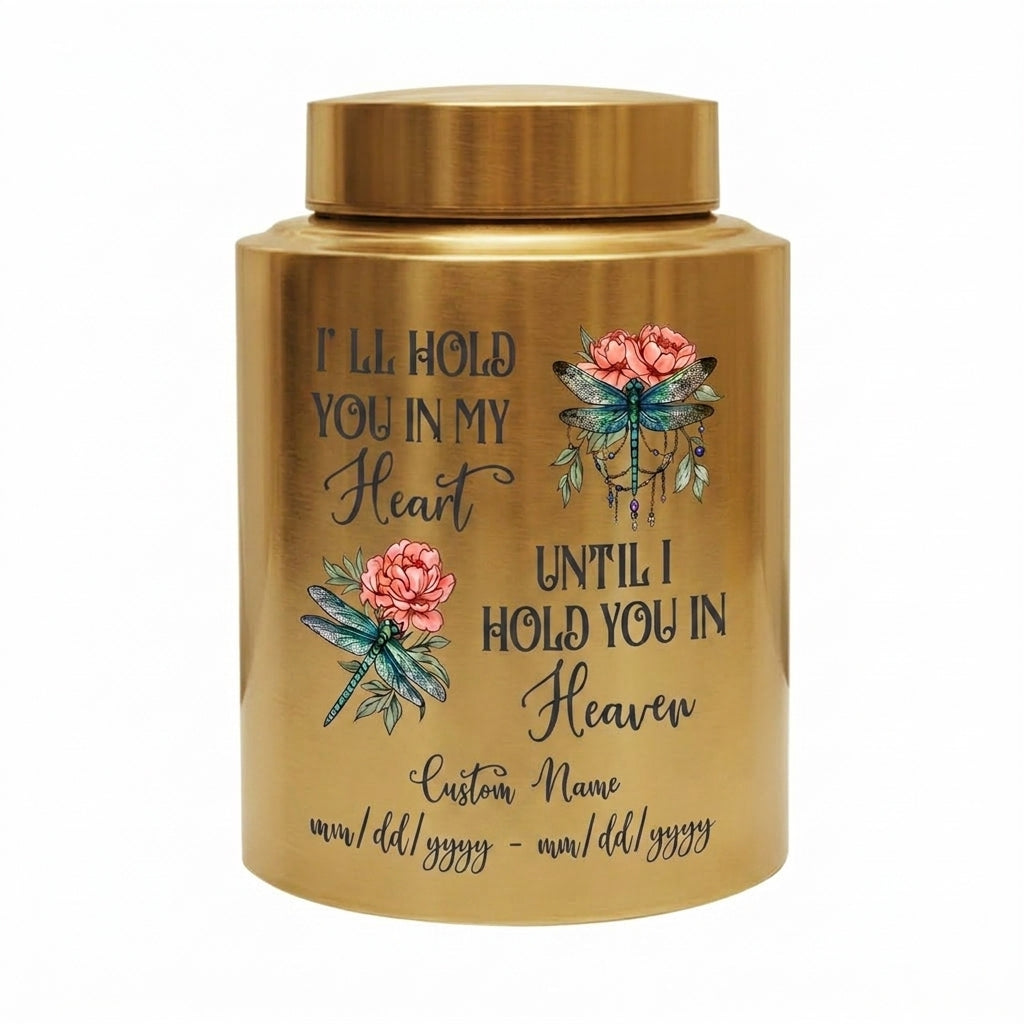Personalized Dreamy Dragonfly UV Printed Stainless Steel Cremation Urn For Adult Human Ashes Sympathy Funeral Bereavement Display Memorial Keepsake Urn, Memorial Gift, In Loving Memory - Image 9