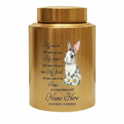Personalized Baby Loss Rabbit Angel Wings Stainless Steel Cremation Urn for Human Ashes, Infant Child Boy Girl Miscarriage Remembrance, Memorial Keepsake Urn, Memorial Gift, In Loving Memory - Image 9