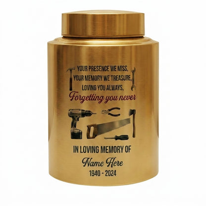 Personalized Dad Father UV Printed Cremation Urn for Human Ashes Loss of Husband Grandfather Men Funeral Display Adult Size Memorial Keepsake Urn, Memorial Gift, In Loving Memory - Image 9