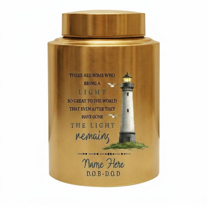Personalized Lighthouse Stainless Steel Cremation Urn, Custom Name and Date Sympathy Keepsake for Loss of Loved One Family Member, Memorial Keepsake Urn, Memorial Gift, In Loving Memory - Image 9