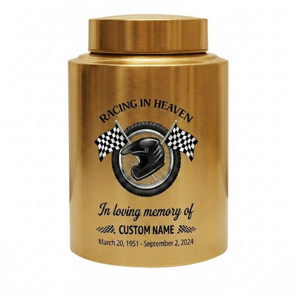 Personalized Racing Victory Checkered Flag Stainless Steel Urn for Human Ashes, Car Enthusiast Loss Grief Support, 2 Sizes, Memorial Keepsake Urn, Memorial Gift, In Loving Memory - Image 9