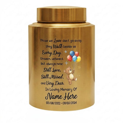 Personalized Angel Wings Heaven Bear Baby Loss Infant Stainless Steel Large Display Cremation Ashes Container For Child Boy Girl Bereavement Memorial Keepsake Urn, Memorial Gift, In Loving Memory - Image 9