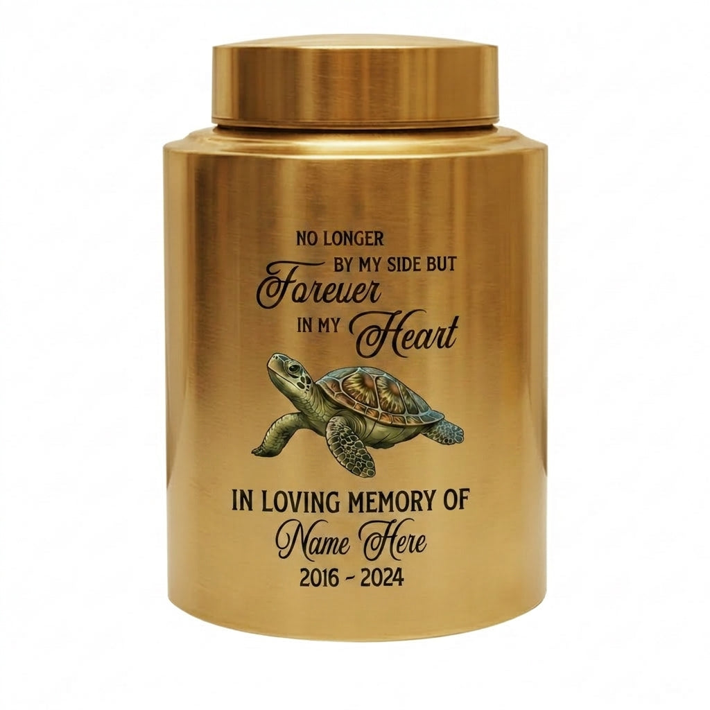 Personalized Turtle Tortoise Pet Loss Grief Tribute Ashes Holder Family Friends Relatives No Longer By My Side But Forever In My Heart Memorial Keepsake Urn, Memorial Gift, In Loving Memory - Image 9