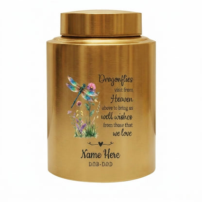Personalized Dragonfly Stainless Steel Cremation Urns for Human Ashes Custom Sympathy Loss of Loved One Funeral Burial Ash Container Memorial Keepsake Urn, Memorial Gift, In Loving Memory - Image 9
