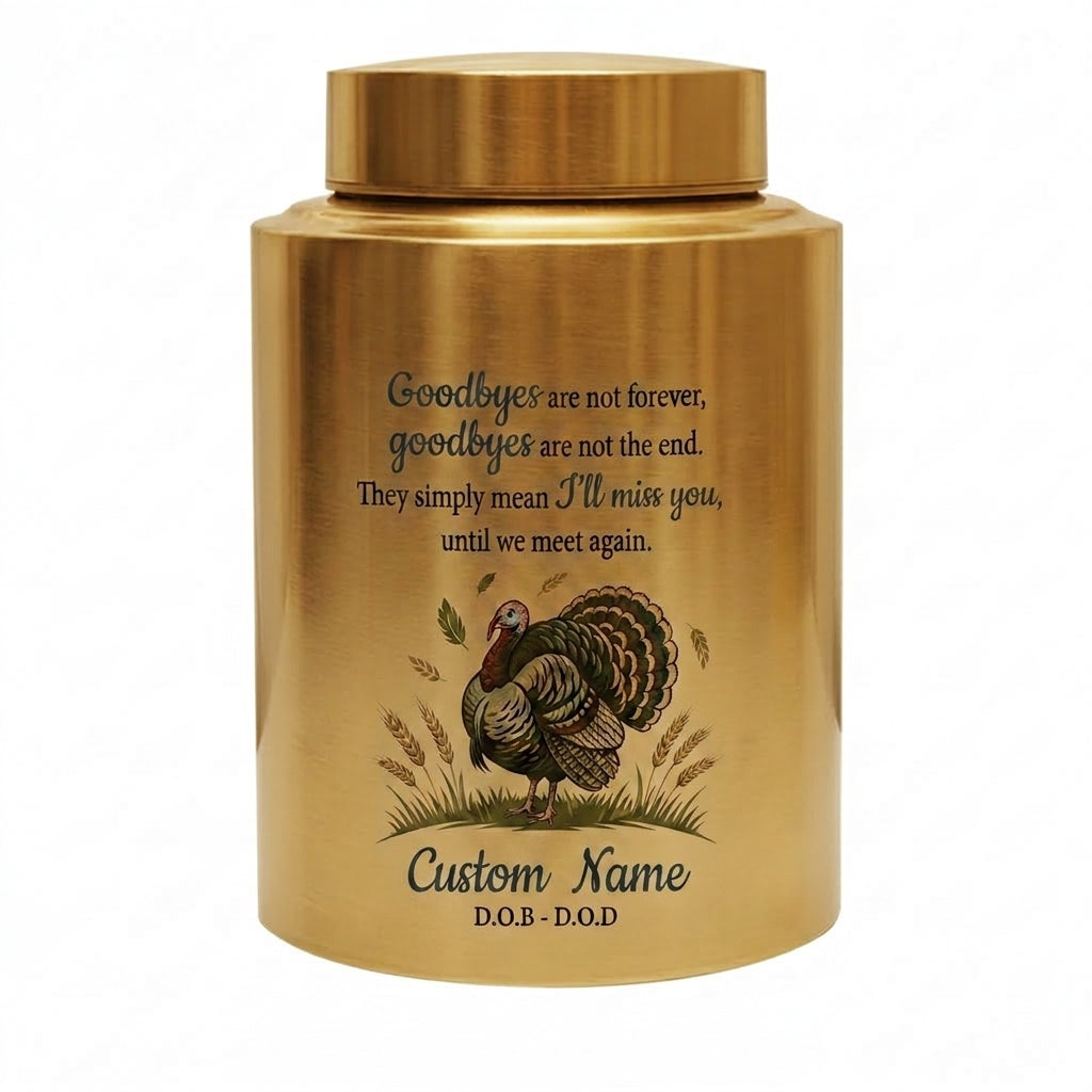 Personalized Turkey Thanksgiving Hunter Cremation Urn for Human Ashes, UV Printed Stainless Steel Bereavement Condolence Keepsake, Memorial Keepsake Urn, Memorial Gift, In Loving Memory - Image 9