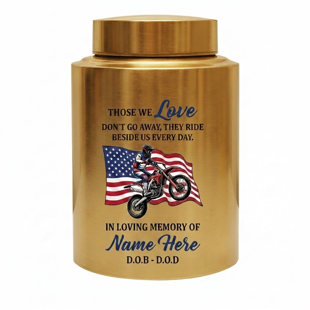 Personalized Motorcycle Riding in Heaven Stainless Steel Urn for Dad Husband Adult Male Biker Bereavement Custom UV Print 2 Sizes Memorial Keepsake Urn, Memorial Gift, In Loving Memory - Image 9