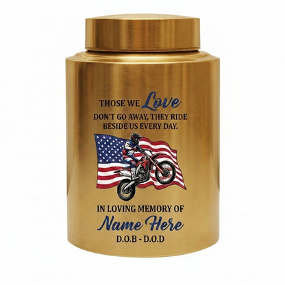 Personalized Motorcycle Riding in Heaven Stainless Steel Urn for Dad Husband Adult Male Biker Bereavement Custom UV Print 2 Sizes Memorial Keepsake Urn, Memorial Gift, In Loving Memory - Image 9