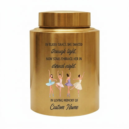 Personalized Ballet Ballerina Custom UV Printed Stainless Steel Female Dancer Loss Tribute Cremation Ashes Display 2 Sizes Small Large Memorial Keepsake Urn, Memorial Gift, In Loving Memory - Image 9